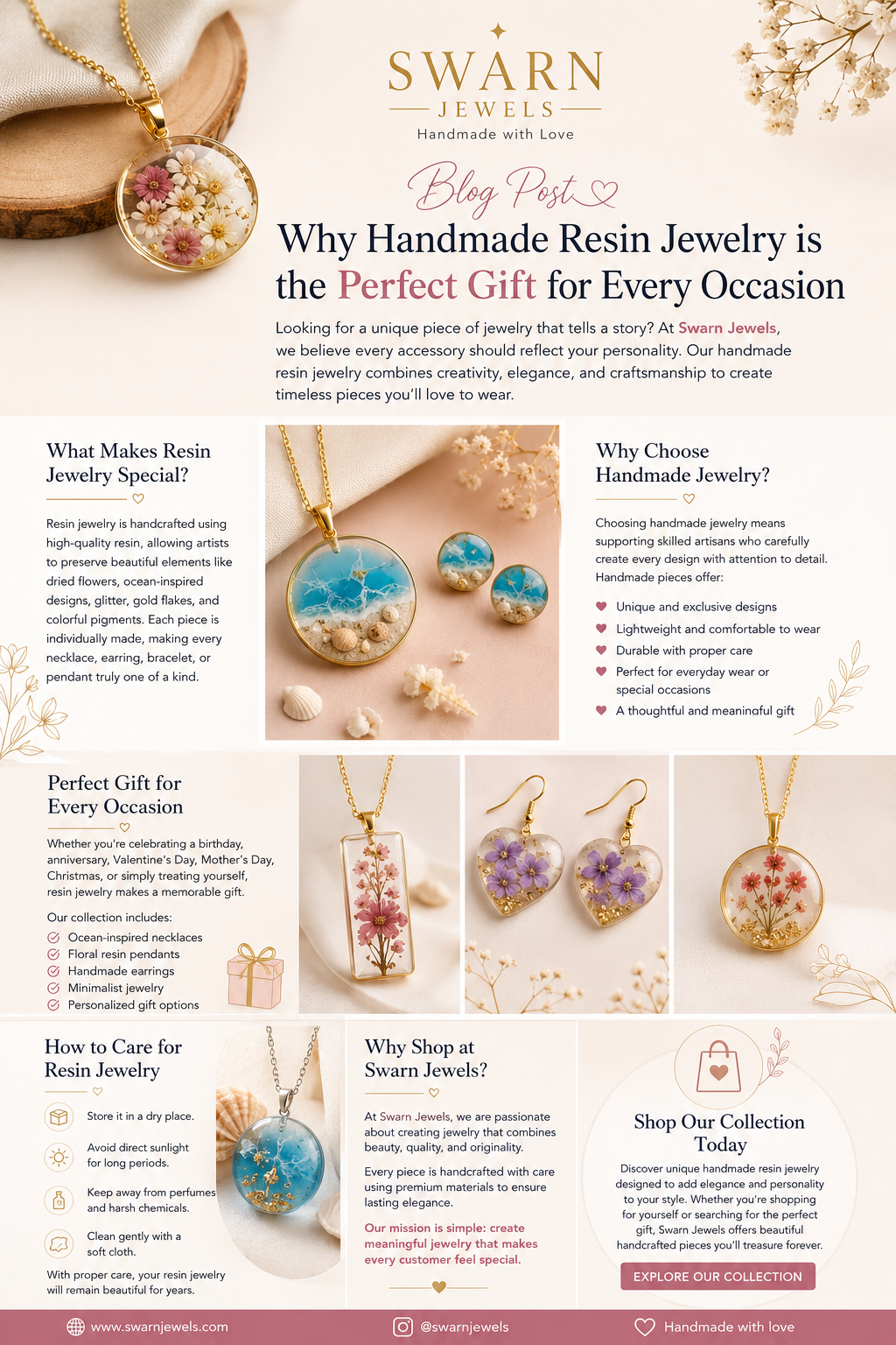 Why Handmade Resin Jewelry is the Perfect Gift for Every Occasion