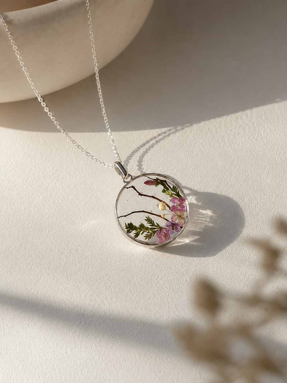 Botanical Resin Flower Necklace