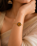 Handmade Sunflower Bracelet with Real Pressed Flower | Resin Floral Jewelry | Adjustable Gold Bracelet | Unique Gift for Women